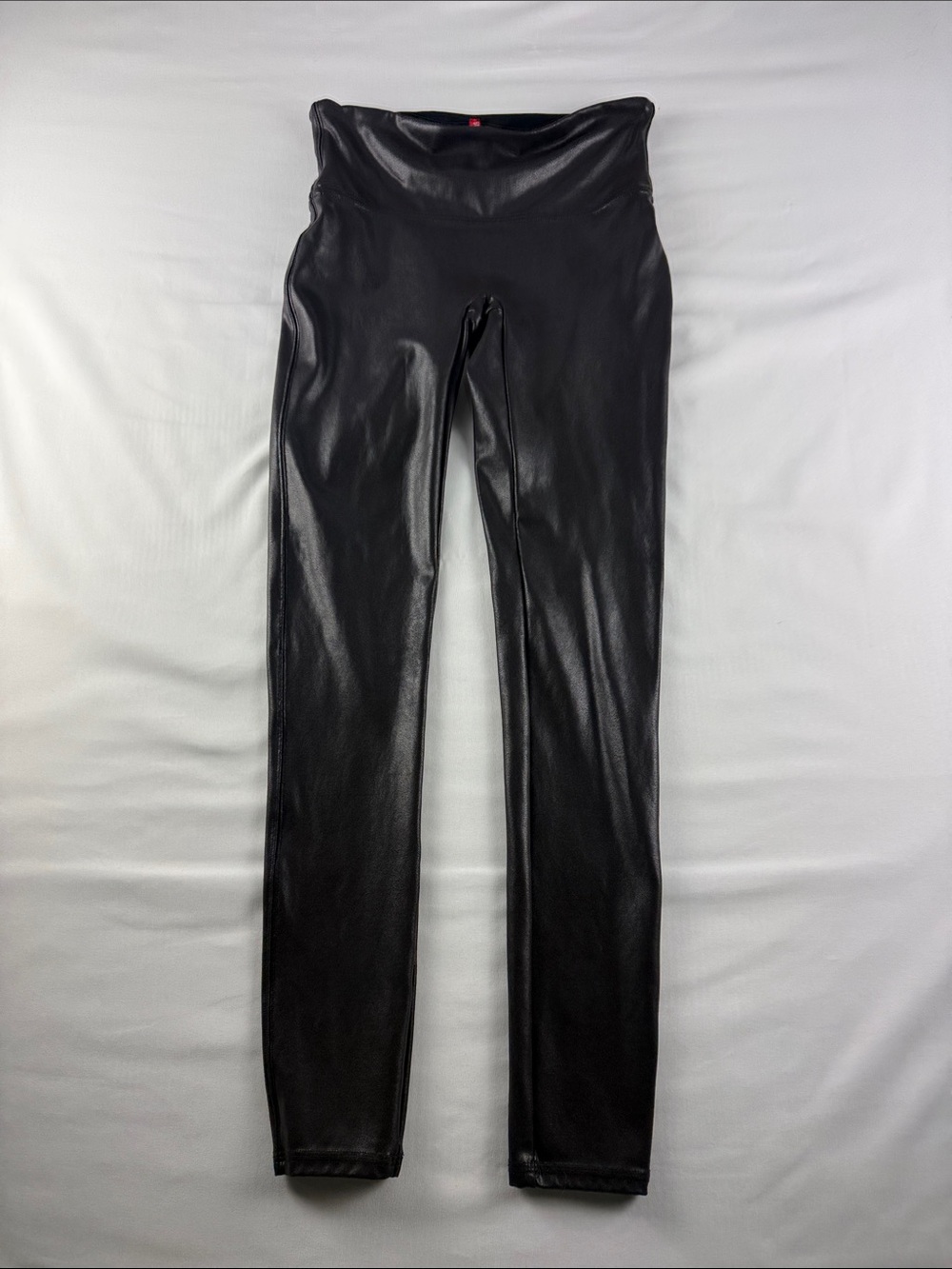 SPANX Faux Leather Leggings Women's Size Medium Shaping Pull-On
